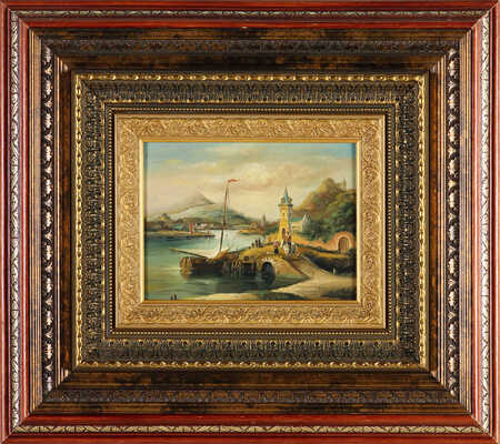 Неизвестный художник. У водопоя. Копия с картины Ф. Гауэрмана